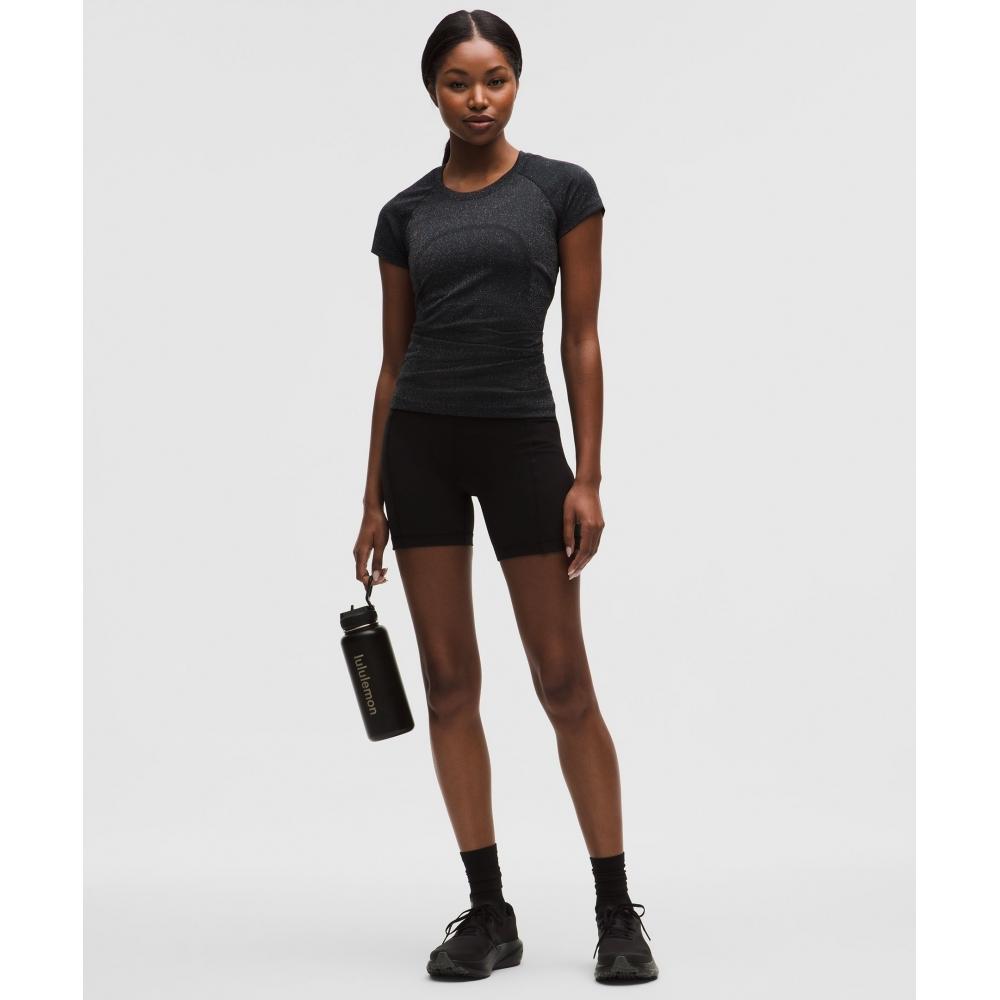 Lululemon Swiftly Tech Short Sleeve Shirt 2.0 Hip Length  Sparkle Black Rainbow Lurex