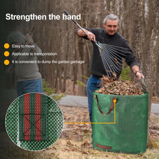 Garden Bag Bag Waterproof Leaf Sack Garbage for Garden Yard Waste