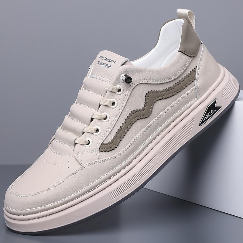 

2025 повседневные дышащие маленькие белые туфли мужские модные туфли для доски мужская обувь ручной работы онлайн мужская повседневная обувь чехол для ног 9362 44 бежевый