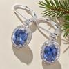 Elegant cubic zirconia pendant earrings, sparkling engagement earrings for women, sweet and elegant jewelry