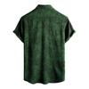 Men's Short Sleeved Shirt, Daily Fashion Printed Button Top, Chest Pocket Cardigan