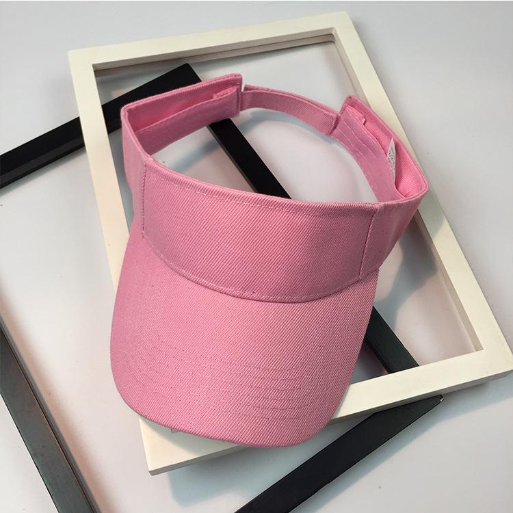 Korean Women's Quick-Dry Sports Visor: Solid Color, Sun Protection for Summer