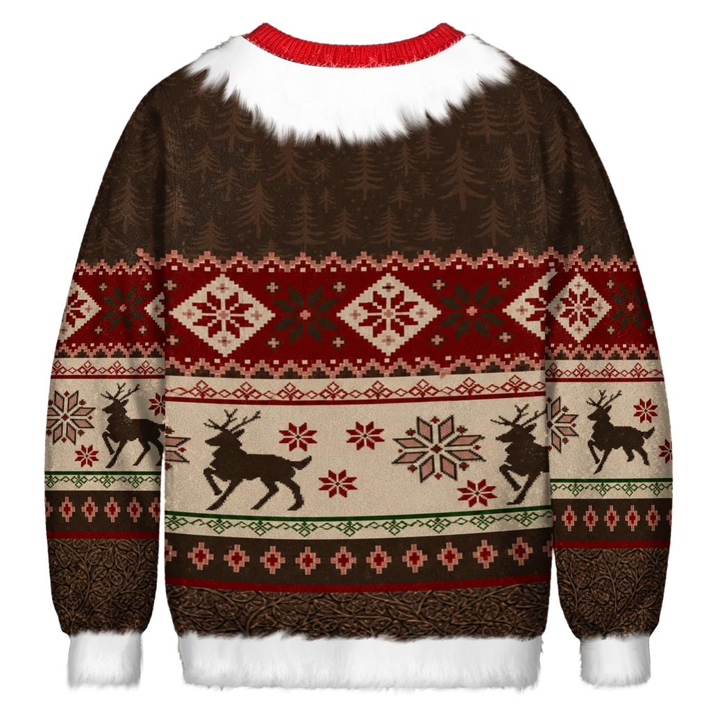 Men's Christmas Crewneck Sweatshirt, No Hood Casual Pullover for Holiday Winter Wear