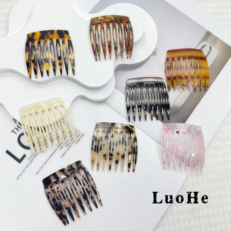 Leopard Print Anti-static Hair Comb - Acetate Hair Accessory for Bangs, Anti-frizz, and Extra Style