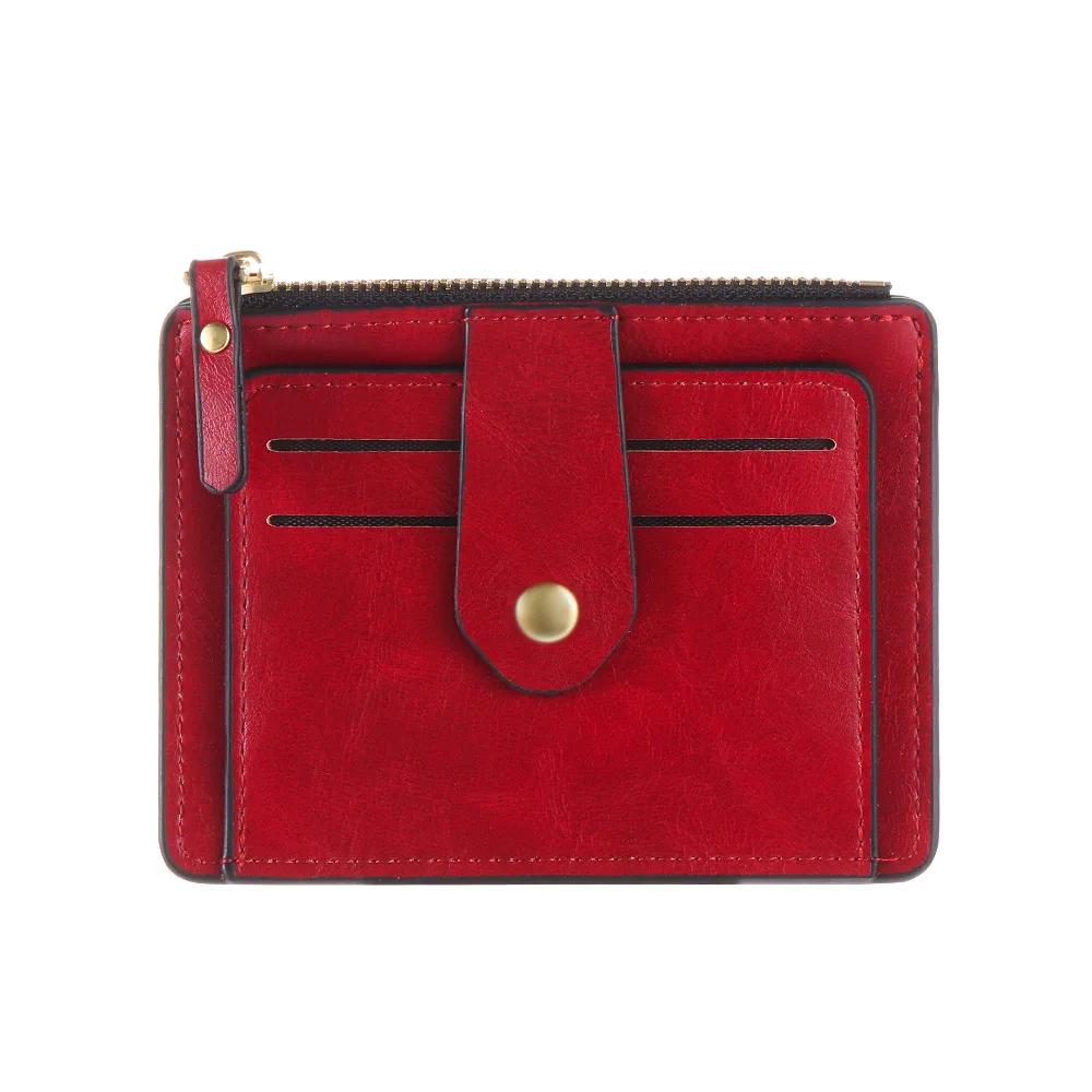 Men's PU Leather ID Credit Card Holder Wallet Coin Purse Fashion Women Business Slim Money Pocket Case Multi-card Card Holder
