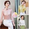 Treaman Elegant Satin Long-Sleeve Blouse KY673