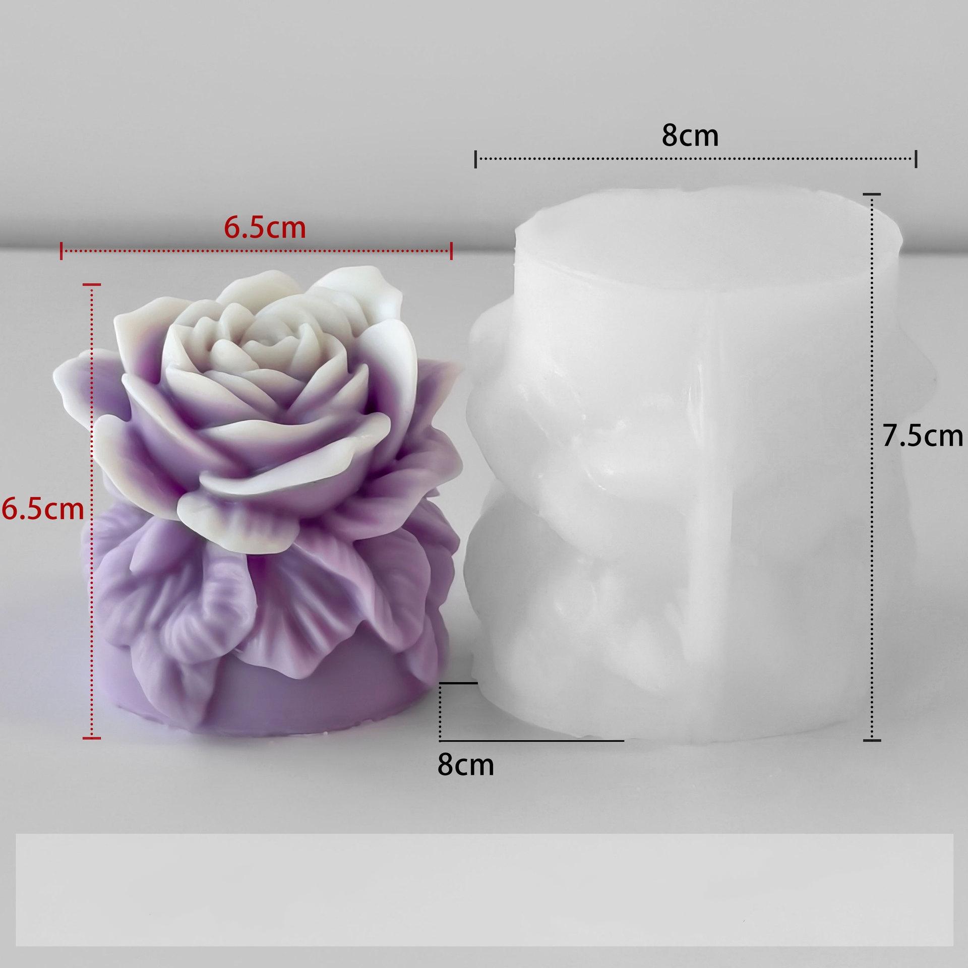 

Rose Candle Mold Flexible Handmade Candle Mold Aromatherapy Candle Mold Food-Grade For Handmade Crafts Gifts Home Decor