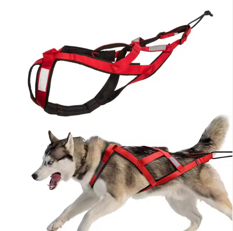 Dog Sled Harness Pet Weight Pulling Sledding Harness X Back Harness For Large Dogs Husky Canicross Skijoring Scootering