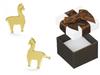 Ohrringe Silber Vergoldet Alpakas Lamas Damen Gold Stecker Lama Alpaka