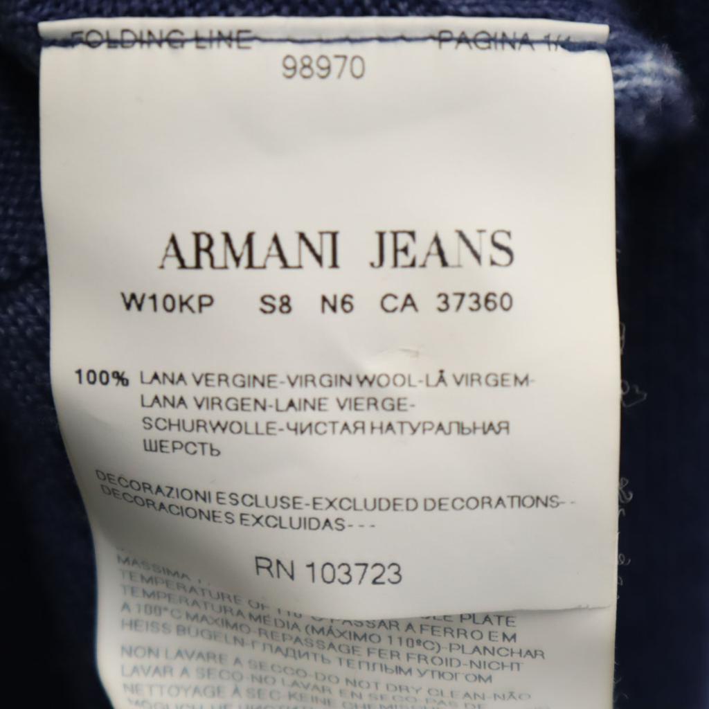 ARMANI JEANS Knit jacket M Navy Men's Used