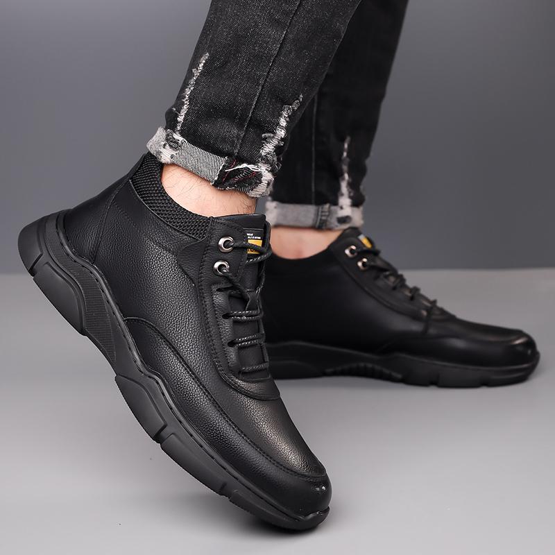Fashion Non-Slip Warm Snow Boots Comfortable Outdoor Walking Boots for Men Fashion Sneakers New Men's Winter Boots Low Top Casual Shoes