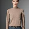 Women's High Neck Cashmere Knit Sweater: Warm, Versatile, Solid Color Pullover for Autumn and Winter.