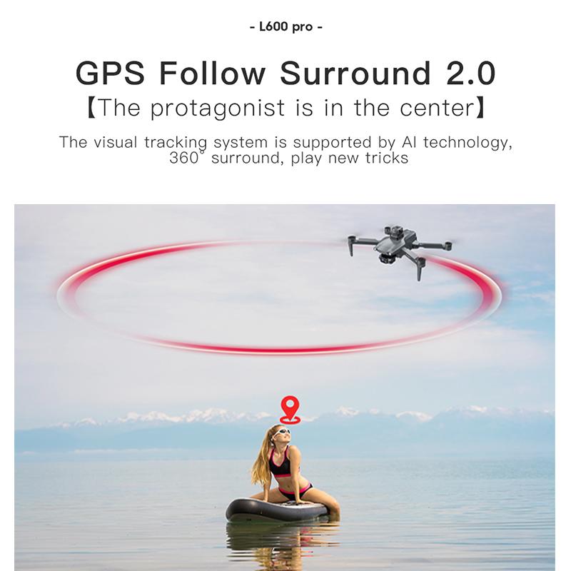 L600 PRO MAX GPS Drone Professional 4K HD ESC Camera 5G FPV WiFi With 3-Axis Gimbal Flight 25 Minutes Brushless RC Quadcopter
