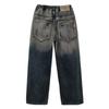 Tenåringsgutter Jeans Barnevide ben Denimbukser for barn Løse lommer Bukser Vår Høst