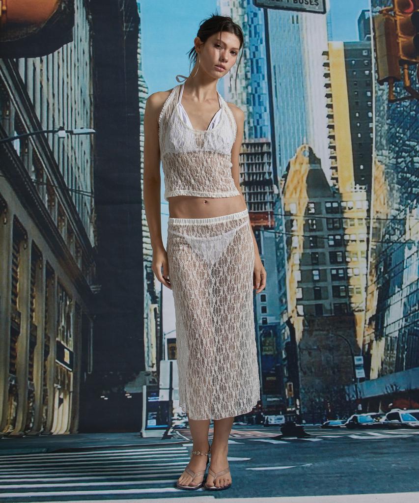 Geiteuliseu Jacquard Lace Skirt