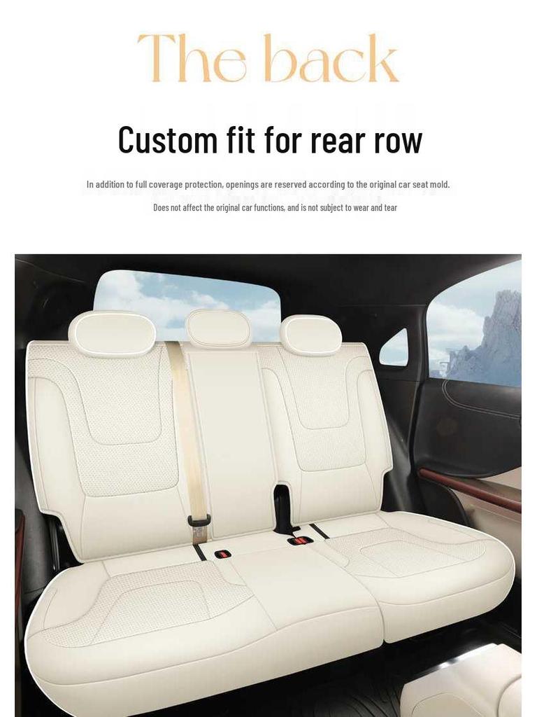 Smart 1 Gen Luxury Leather Car Seat Cushion: Fully Enclosed, Wear-Resistant, Breathable