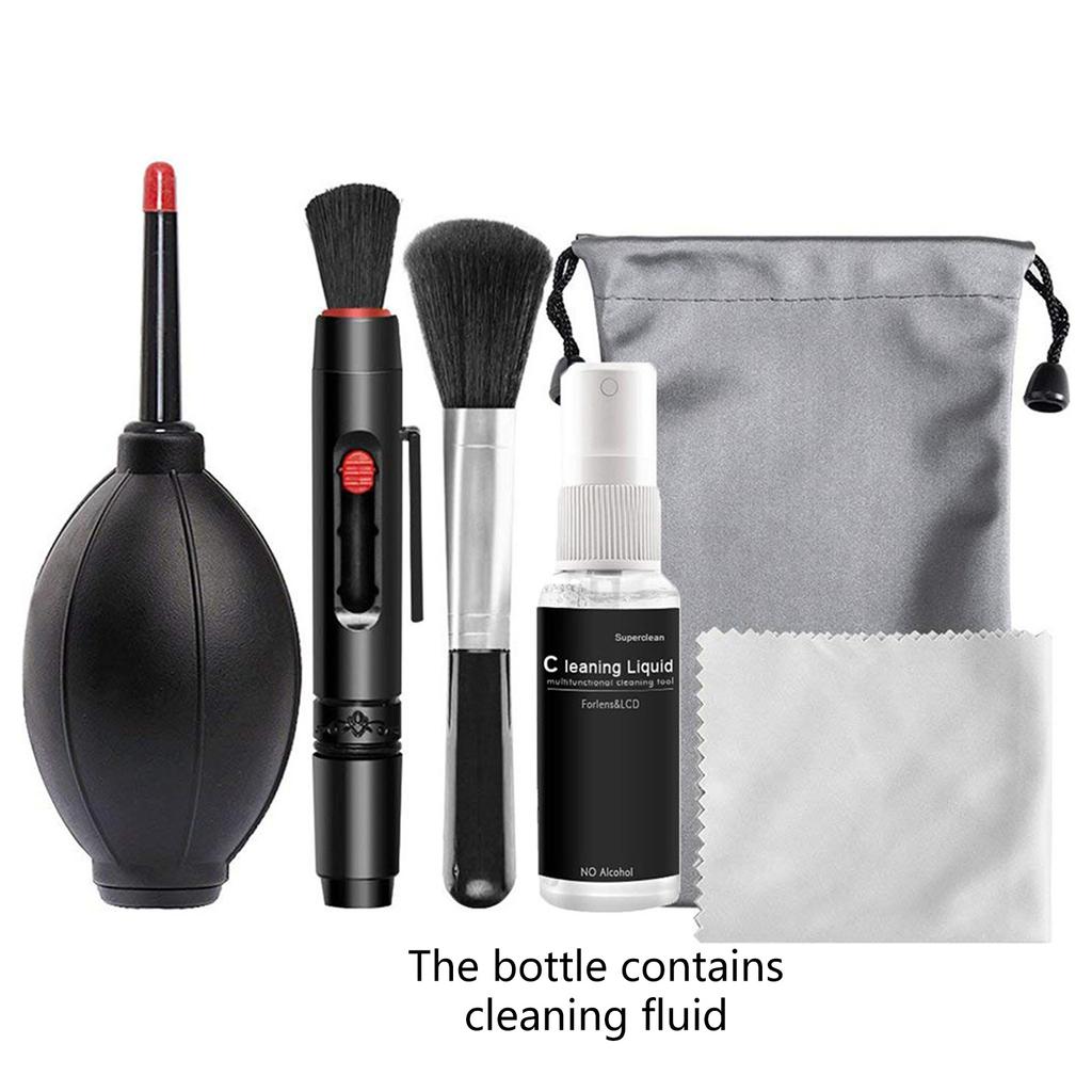 Camera Cleaning Tools Lens Sensor Cleaner with Cleaning Solution Version Lens Pen Lens Wipe Cloth Air Blower Brush 6PCS