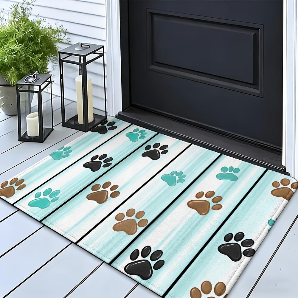Stylish Dog Paw Print Doormat Mat for Home Entrance Decor Indoor Outdoor Rug Pet Accessories Living Room Mat 40x60cm