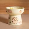 Ceramic Cat Bowl Anti Tipping Dog Food Feeding Basin Pet Drinking Feeder  Neck Protection