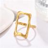 Adjustable Open Women's Irregular Stainless Steel Ring