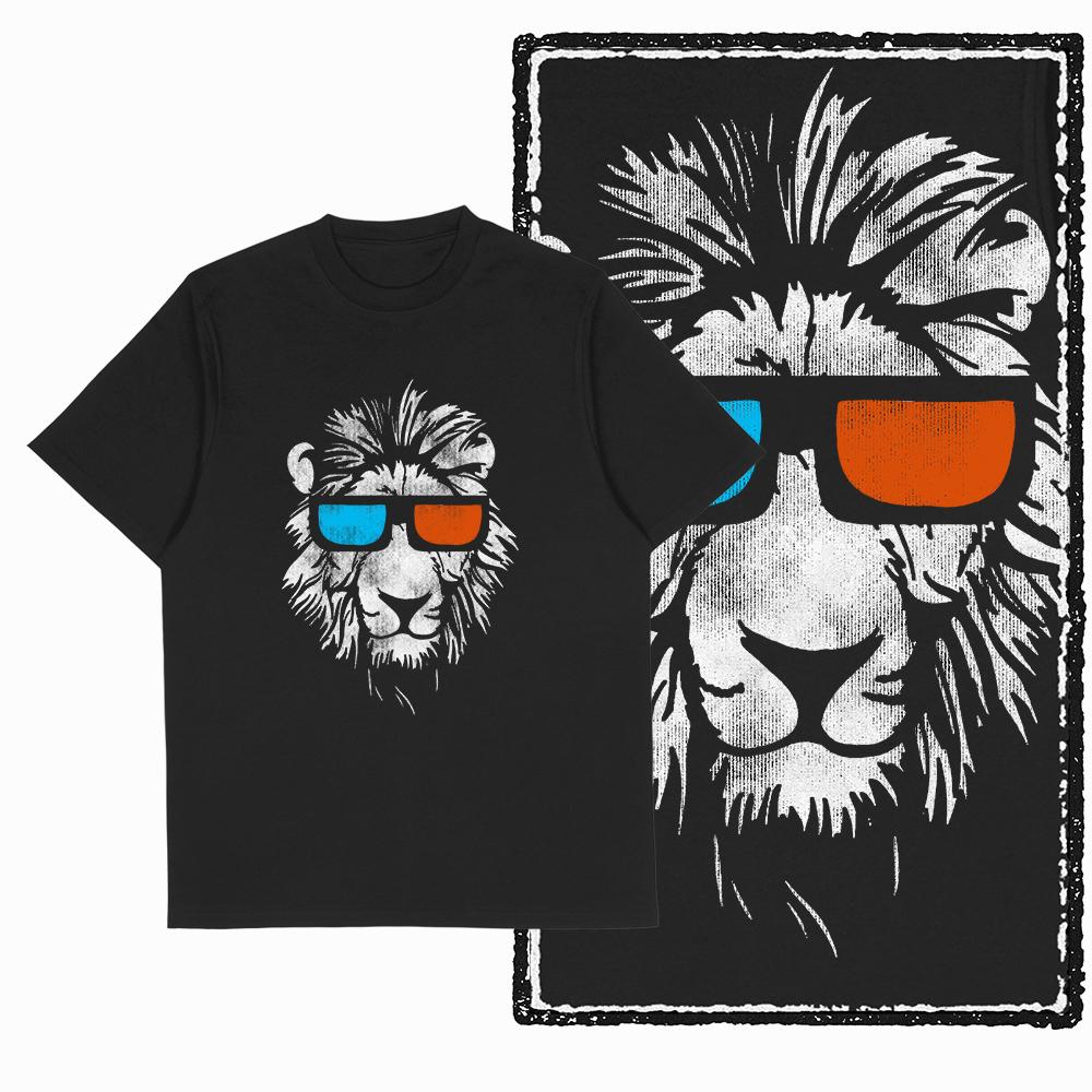 Coolmind MAV lion printed Exclusive graphic men T shirt 100% cotton big size streetwear men tshirt cool t-shirt tee shirts