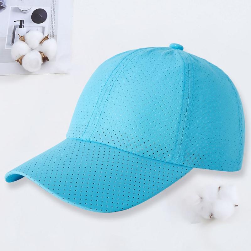 Summer laser punching breathable mesh quick drying baseball cap men's and women's leisure sun protection outdoor sun hat