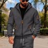 Mens Casual Hoodie With Zipper Pockets And Fleece Lining For Winter Comfort