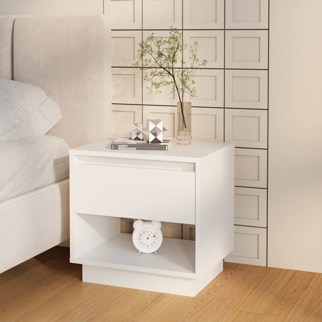 Nightstand White 45 x 34 x 44 cm Engineered Wood