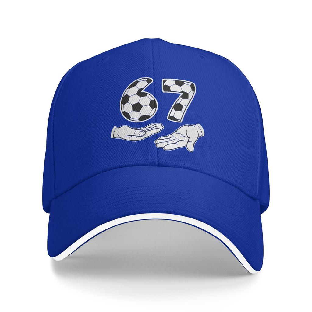 Soccer 67 Six Seven 6 7 Funny Gen Alpha Meme Baseball Cap Men Print Trucker Hat Summer Fitted Retro Running Hippie Baseball Caps