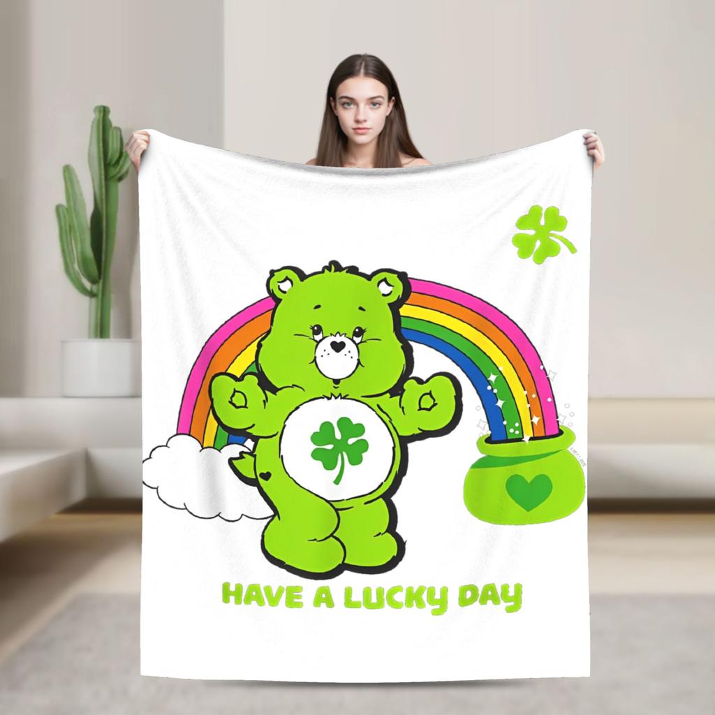 Pile Collage Of Care Bears And Cousins Blanket Flannel  Soft Throw Blankets for Outdoor Travel Bedspread