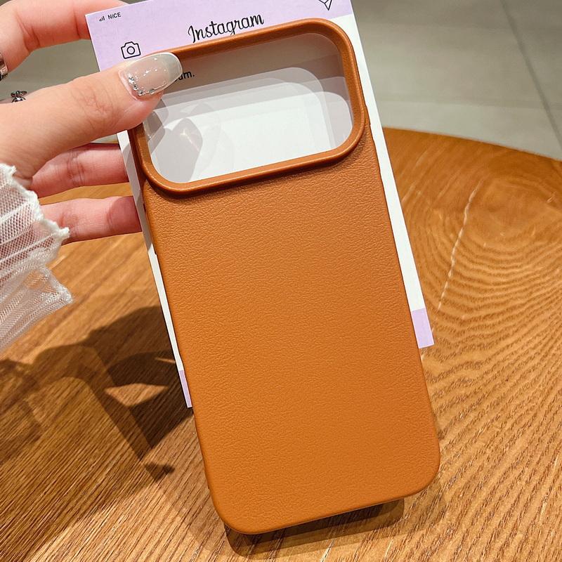 Leather Texture Soft TPU Shockproof Phone Case For iPhone 17 Air 16 15 Pro Max 12 13 14 15 Pro 11 Solid Color Silicone Cover Fundas