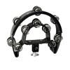 Drum Set Half Moon Tambourine with Mounting Eye Bolt Hi-Hat Tambourine with Double Row Jingle Easy Installation