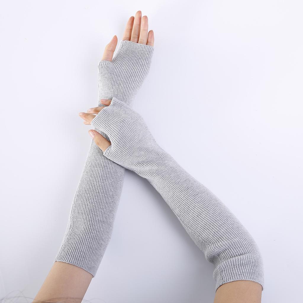 Kaschmir Warme Handschuhe Herbst und Winter Neu Herren- und Damen Einfarbig Weich Mode Kaschmir Ärmel Warme Fingerlose Handschuhe