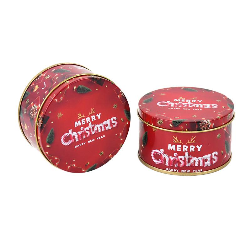 1/4/6Pcs Christmas Gift Box Metal Tin Candy Cookie Packaging Box Containers Kids New Year Gift Decor Xmas Party Supplies Navidad
