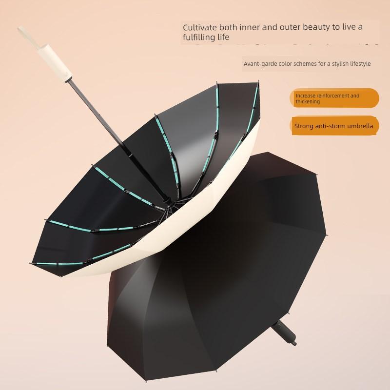 Portable Automatic Umbrella, Enlarged, Thickened, and Reinforced, Dual-Purpose for Sun and Rain, Large Size, Suitable for Male and Female Students