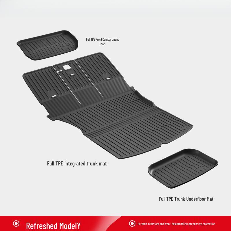 Upgraded TPE Trunk Mat Set for Tesla Model Y3 - Front & Rear Trunk, YL Interior Accessories