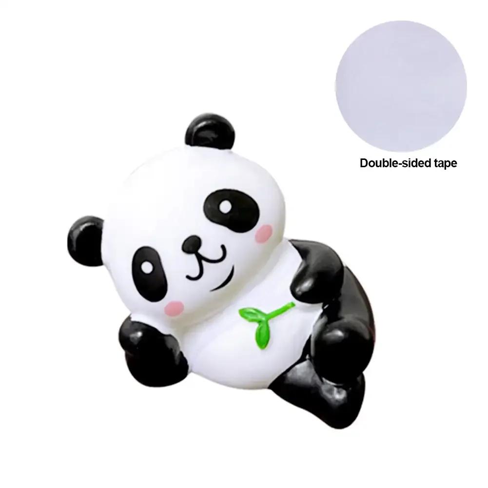 Cute Mini Giant Panda Car Dashboard Ornaments Car Navigator Screen Decoration Doll Car Interior Accessories Toy Gift Girl