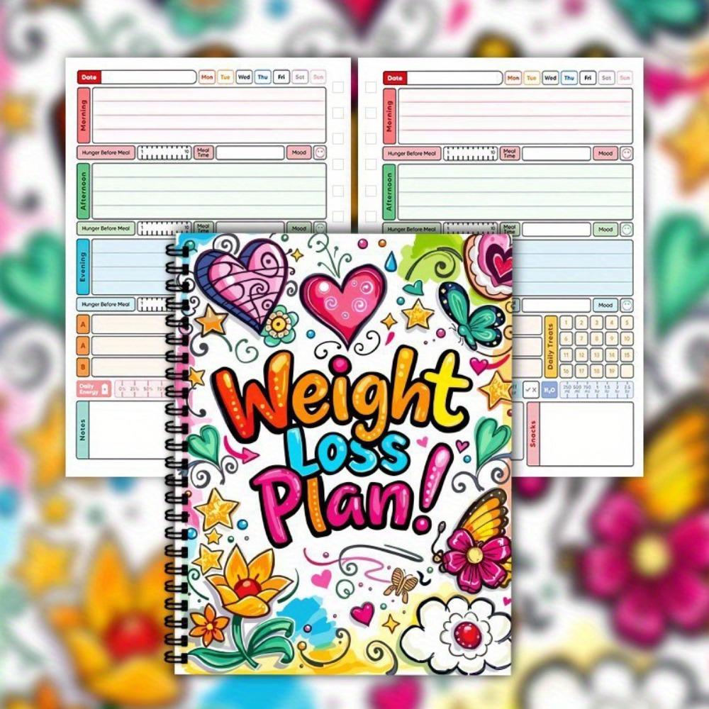 104 Pages Weight Loss Plan Book 12 Weeks Diet Meal Notepad High Quality Fitness Journal Health