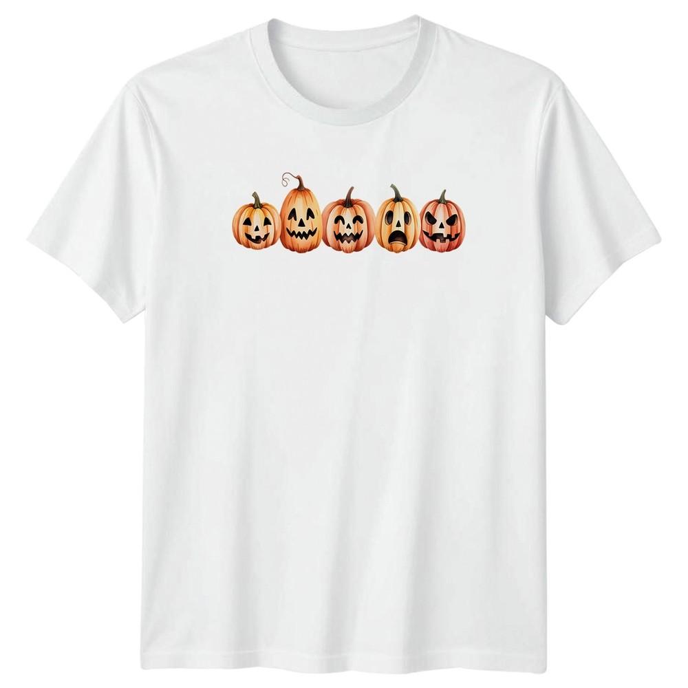 Five Jack O Lantern TShirt Halloween Autumn Gift For Him And Her