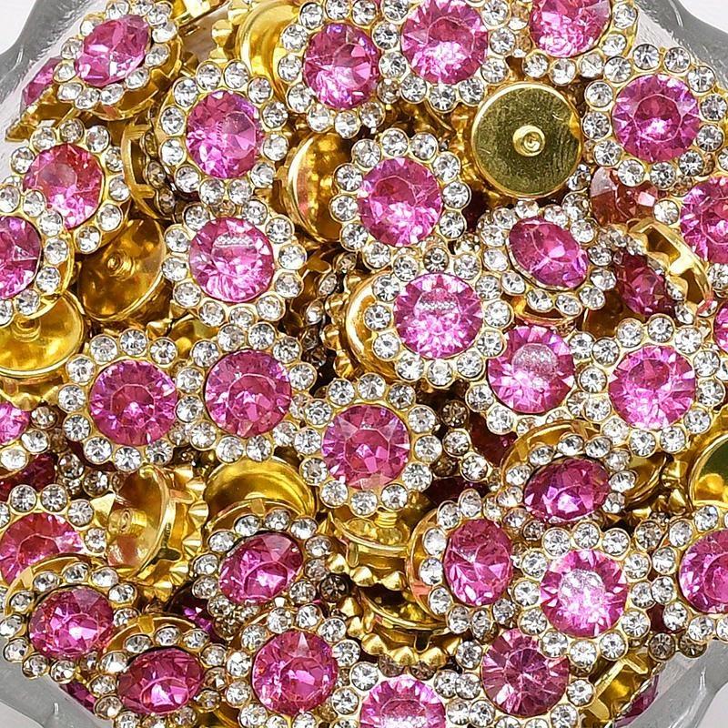 150Pcs 12mm Claw Cup Glass Rhinestones Strass Shiny Crystals Base Sew on Rhinestones for Clothes DIY Craft Sewing Accessories