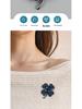 Korean High-end Crystal Four-Leaf Clover Brooch for Women's Suits and Niche Clothing