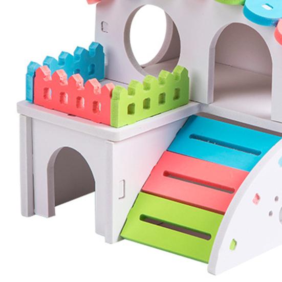 Yousheng Hamster House Breathable Double Layers Living Hut Small Pets Hamster Hideout Hut Pet Toy