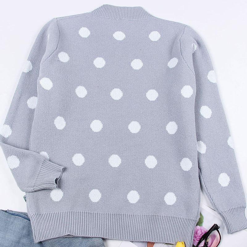 Women's Fall/winter Loose Jacquard Crew-neck Knitted Long Beard Sweater