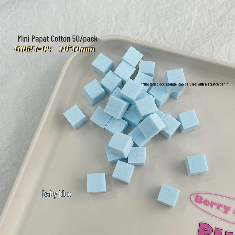 Nail Art Sponge: Professional Small Square Blending Tool for Gradient Blush and High-Density Cotton Application