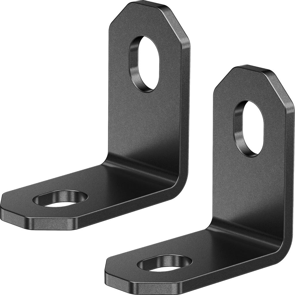 Kaedear Motorcycle Universal Stainless 2mm Universal Set of Custom Brackets X 2 X 20 X 37 X Brackets, Steel, Thick, Fit, 2, (KDR-YX-L90-2M8) (M8