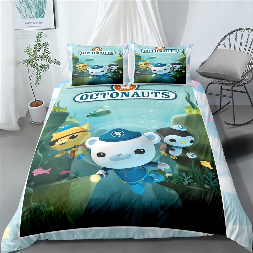

Comforter The Octonauts Cartoon 3D Bedding Set S Polyester For Kids Single Double Twin Queen King Comforter (quilt)-EU Single(135*200cm)3pcs