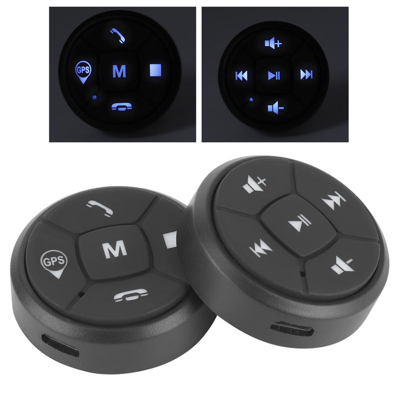 Steering Wheel Button Controller Car Steering Wheel Wireless Steering Wheel Control Button Volume GPS Wireless Controller Switch