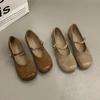 Fashion Flat Shoes for Women New 2025 Spring Autumn Square Toe Mary Jane Shoes Ladies Suede Women's Shoes