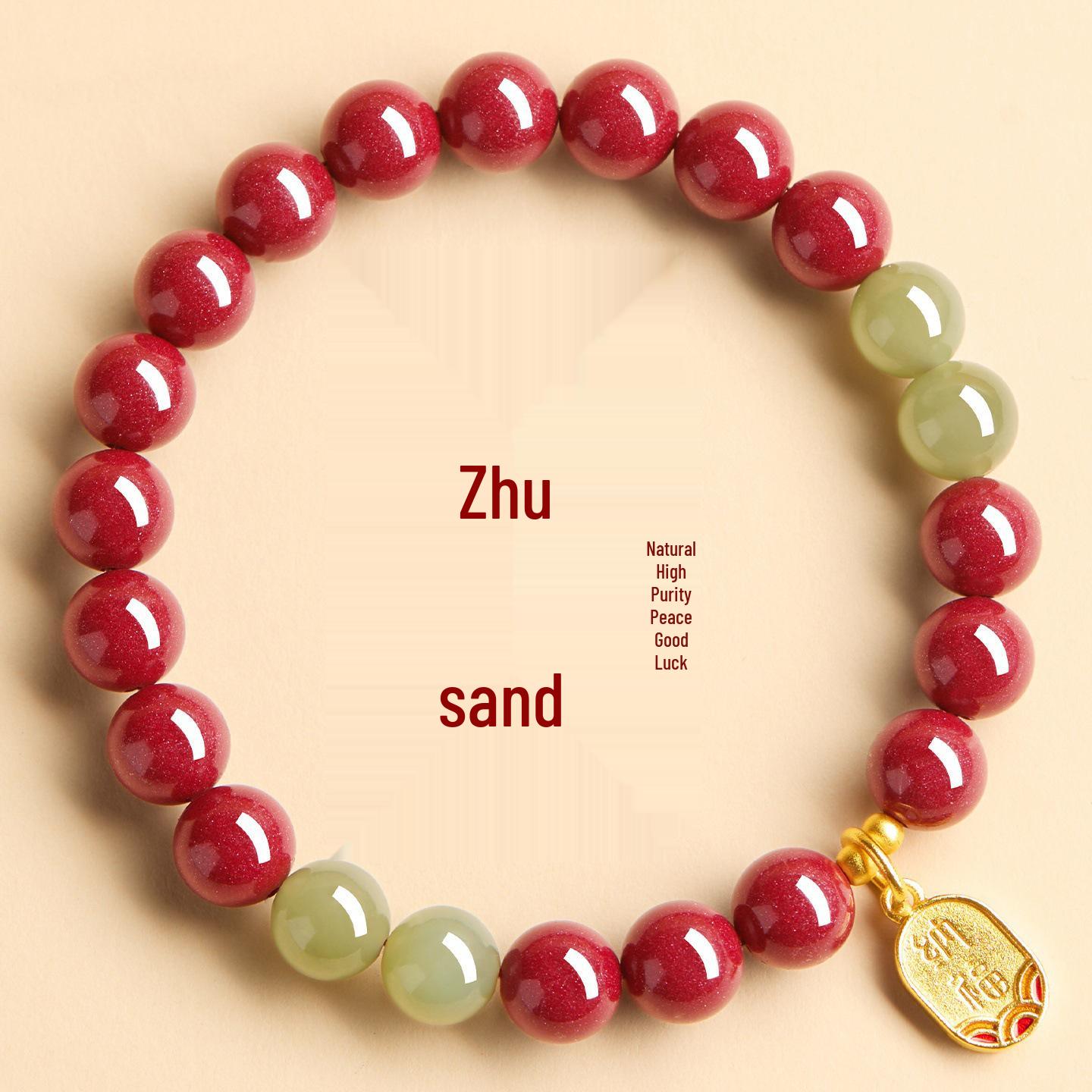 

Original Ore Genuine Purple Gold Sand Good Luck Bracelet 6MM Bracelet