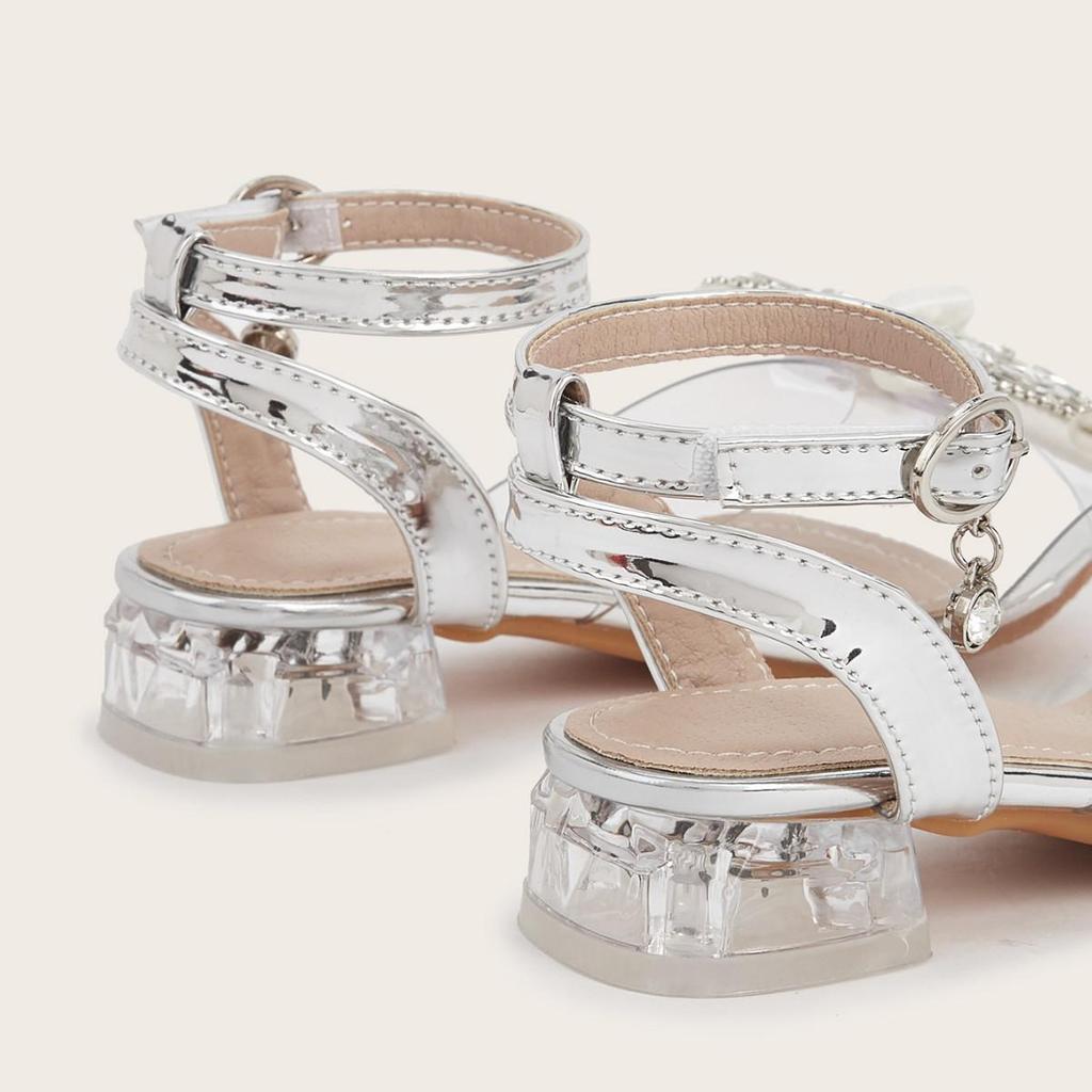2025 Winter Fashion Versatile Bow High Heel Sandals for Girls